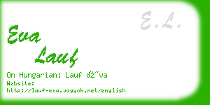 eva lauf business card